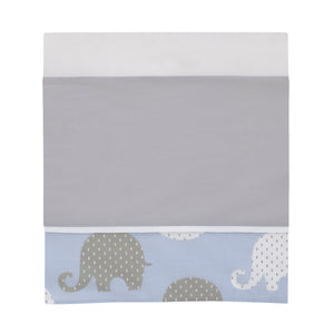 NoJo Dreamer Elephant Blue, Grey 8 Piece Nursery Crib Bedding Set