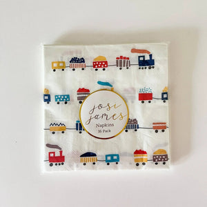 Train Large Disposable Paper Napkins (24pcs)