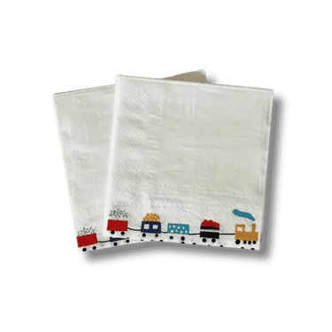 Train Small Disposable Paper Napkins (24pcs)