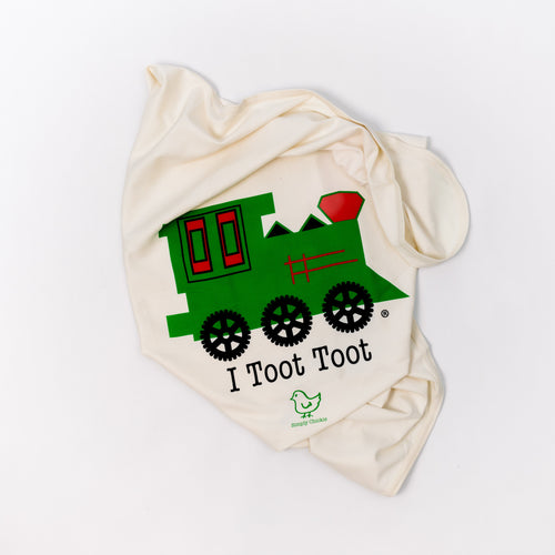 Train Toot Toot  Baby Blanket - Organic Cotton for Newborns