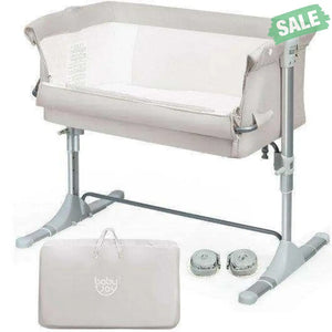 Travel Portable Baby Bed Side Sleeper Bassinet Crib with Carrying Bag-Gray Gray Bassinets & Bedside Sleepers