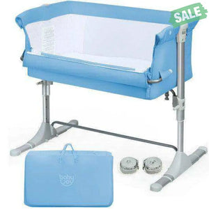 Travel Portable Baby Bed Side Sleeper Bassinet Crib with Carrying Bag-Gray Gray Bassinets & Bedside Sleepers