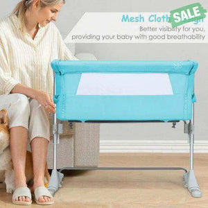 Travel Portable Baby Bed Side Sleeper Bassinet Crib with Carrying Bag-Gray Gray Bassinets & Bedside Sleepers