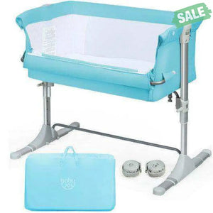 Travel Portable Baby Bed Side Sleeper Bassinet Crib with Carrying Bag-Gray Gray Bassinets & Bedside Sleepers