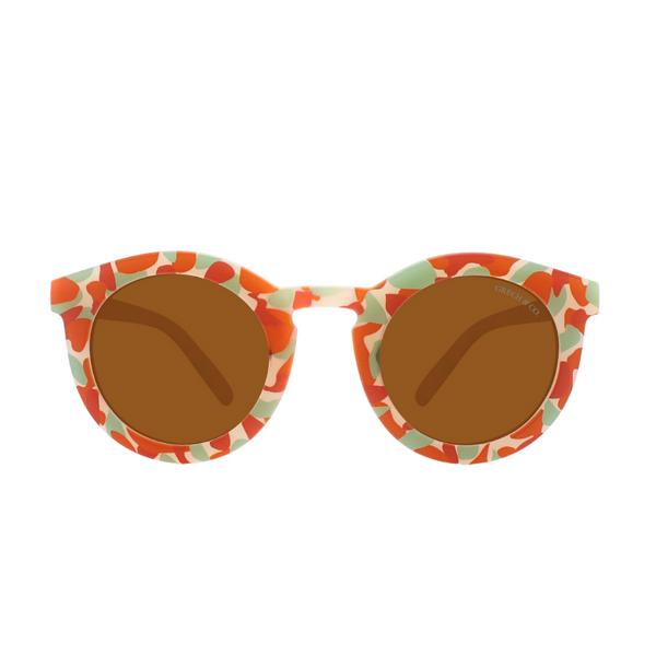Classic plant-based bendable polarized sunglasses for babies aged 0-2, angled view showcasing sustainable design.