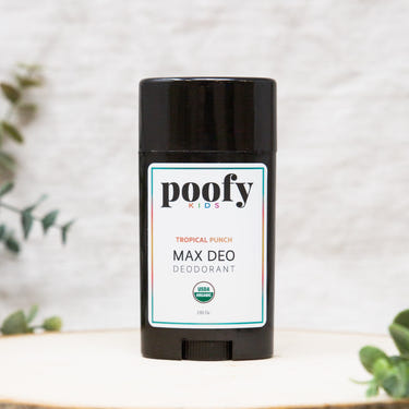 Max Deo Tropical Punch Kids Organic - Safe, natural deodorant for kids' sensitive skin.