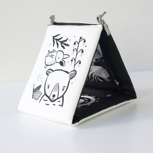 Baby Tummy Time Gallery with Mirror Gift Set, showcasing engaging toys for infant development at angle 4.