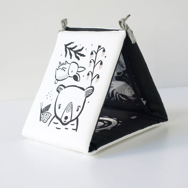 Baby Tummy Time Gallery with Mirror Gift Set, showcasing engaging toys for infant development at angle 4.