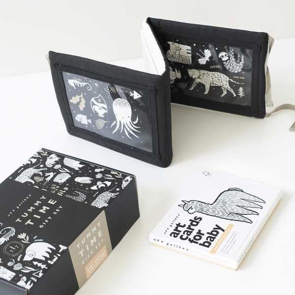 Baby Tummy Time Gallery with Mirror Gift Set, perfect for developmental play and gifting, shown from angle 11.