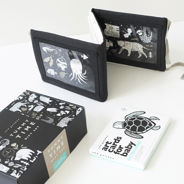 Baby Tummy Time Gallery with Mirror Gift Set, perfect for engaging and stimulating infants during playtime.