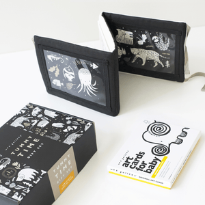 Baby Tummy Time Gallery with Mirror Gift Set at angle 8, perfect for stimulating play and development.