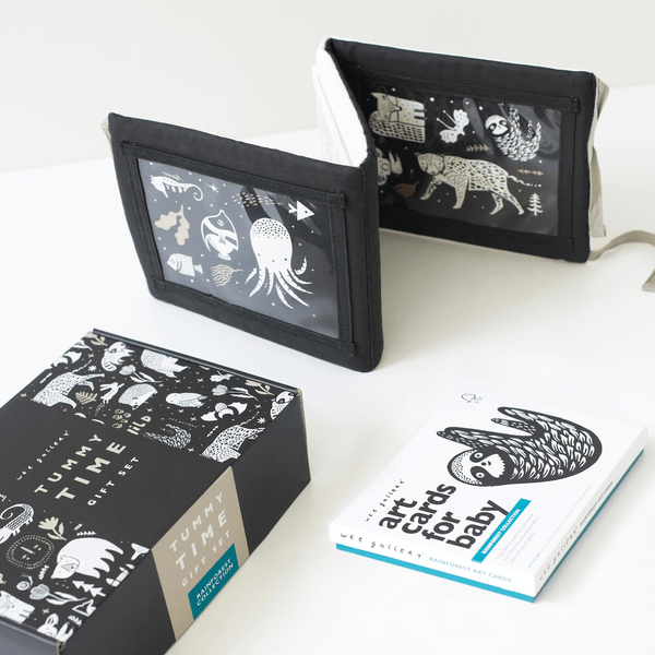 Baby Tummy Time Gallery with Mirror Gift Set, perfect for infant play and development, shown at angle 12.