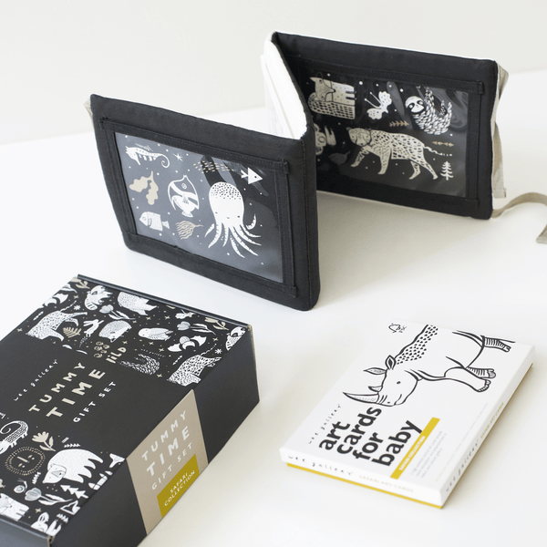 Baby Tummy Time Gallery with Mirror Gift Set at a 15-degree angle, perfect for developmental play and gifts.