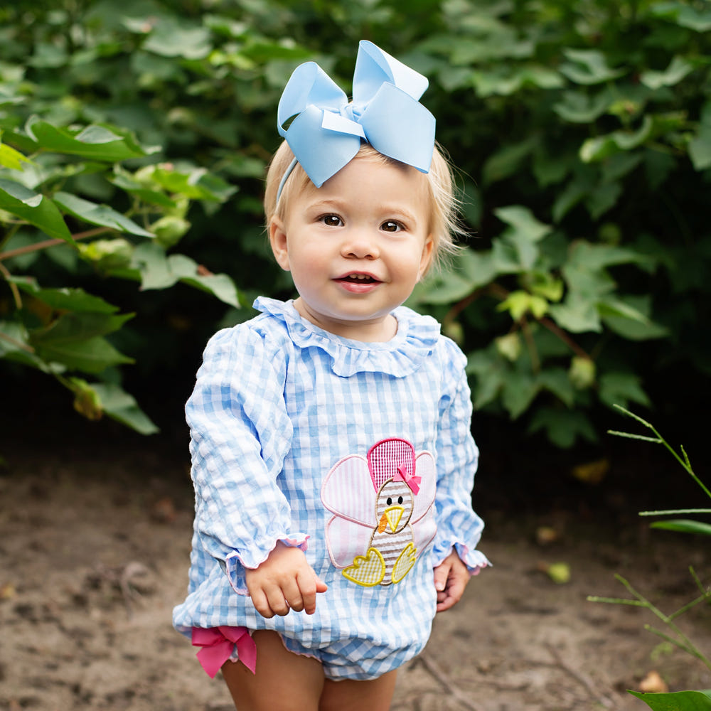 Thanksgiving Turkey Bubble for girls - festive and fun baby outfit for holiday celebrations.