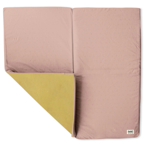Tutu + Daisy Organic Cotton Mat in playful design, perfect for baby playtime and tummy time. Angle 7 view.