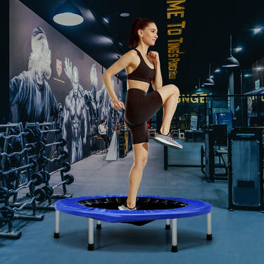 38 Inch Mini Folding Trampoline Portable Leisure Fitness Backboard
