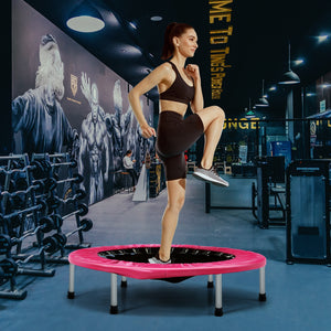 38 Inch Mini Folding Trampoline Portable Leisure Fitness Backboard