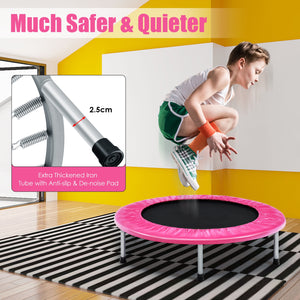 38 Inch Mini Folding Trampoline Portable Leisure Fitness Backboard