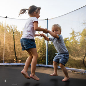 Outdoor Trampoline with Safety Closure Net