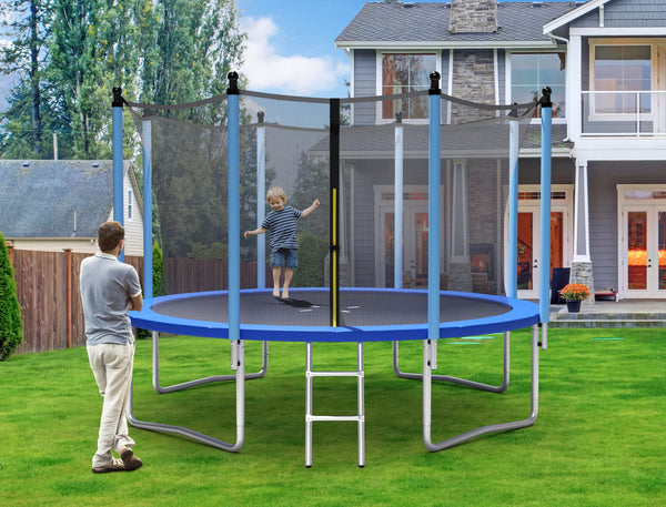 Outdoor Trampoline with Safety Closure Net