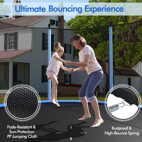 Outdoor Trampoline with Safety Closure Net