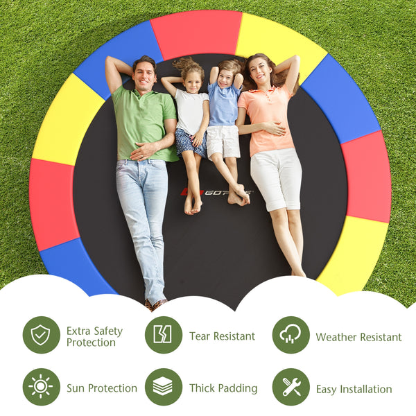 12 Feet Waterproof Trampoline Safety Pad - Tear-Resistant Spring Cover for Kids' Safety in Toys & Hobbies.