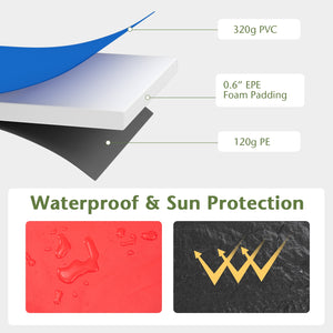 12ft waterproof trampoline safety pad cover, tear-resistant, universal fit, ensuring safe play for kids.