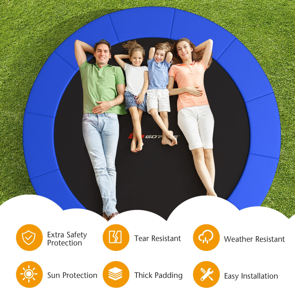 12 Feet Waterproof Trampoline Safety Pad Cover - Tear-Resistant Universal Fit for Enhanced Safety in Toys & Hobbies.