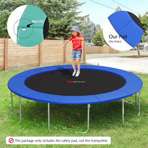 12ft waterproof trampoline safety pad cover, tear-resistant, universal fit for enhanced safety in outdoor play.