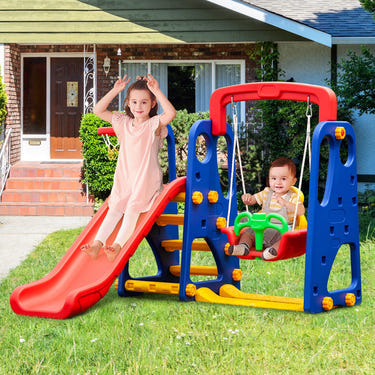 3-in-1 Junior Children Climber Slide Playset - Indoor & Outdoor