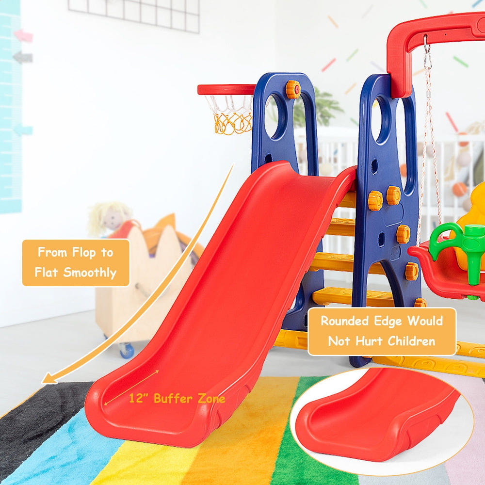 3-in-1 Junior Children Climber Slide Playset - Indoor & Outdoor