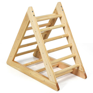 Wooden Triangle Climber for Toddler Step Training - Indoor & Outdoor