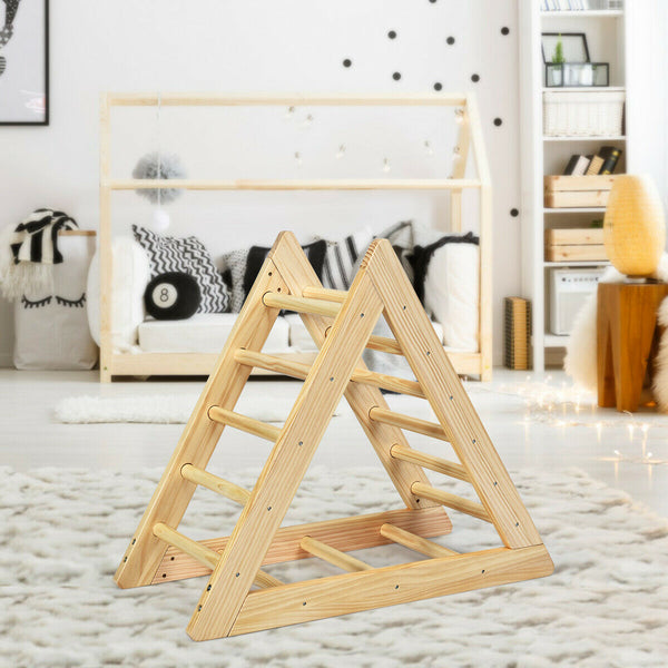 Wooden Triangle Climber for Toddler Step Training - Indoor & Outdoor