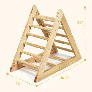 Wooden Triangle Climber for Toddler Step Training - Indoor & Outdoor