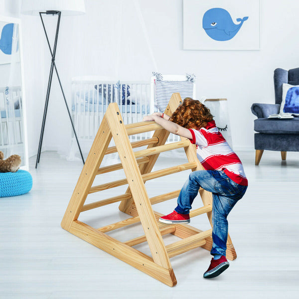 Wooden Triangle Climber for Toddler Step Training - Indoor & Outdoor