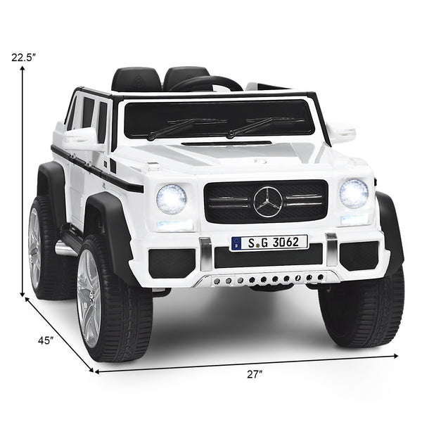 12V licensed Mercedes-Benz kids ride-on car in angle 21, perfect for fun and adventure in toys and hobbies.