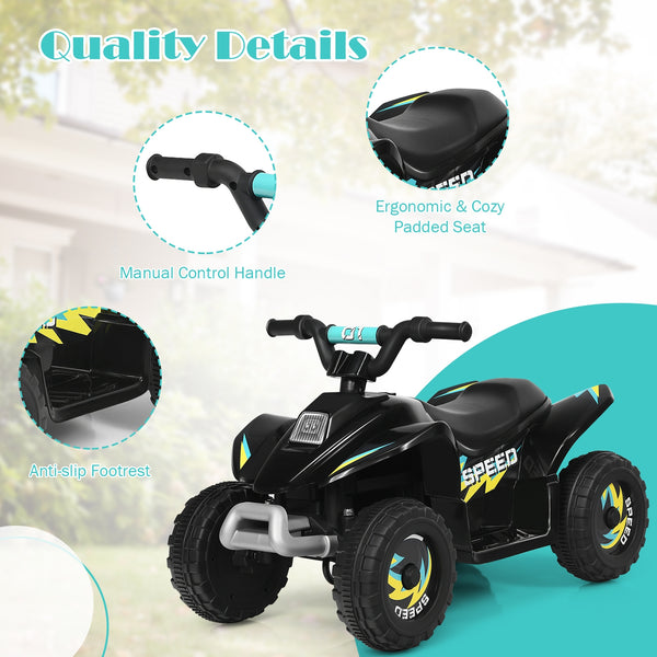 6V Kids Electric ATV 4 Wheels Ride-On Toy - Rechargeable