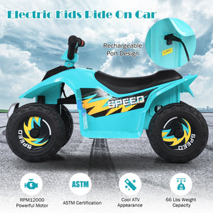 6V Kids Electric ATV 4 Wheels Ride-On Toy - Rechargeable