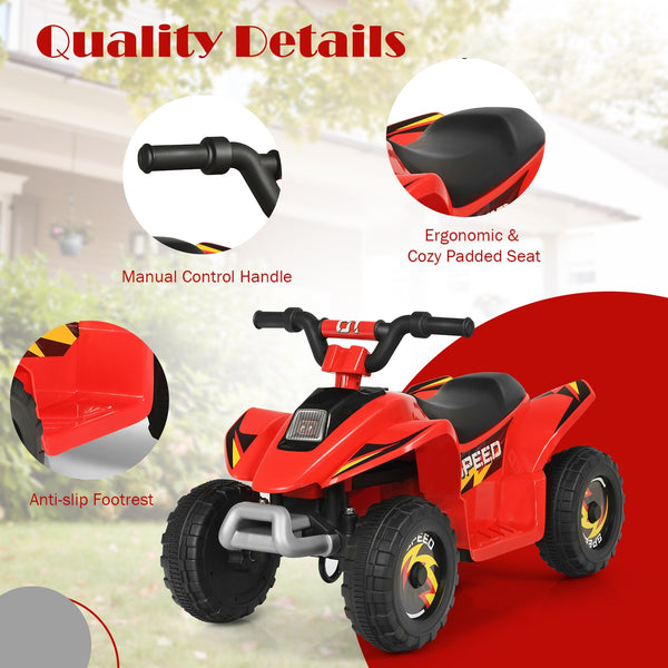 6V Kids Electric ATV 4 Wheels Ride-On Toy - Rechargeable