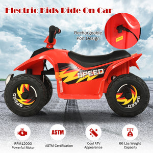 6V Kids Electric ATV 4 Wheels Ride-On Toy - Rechargeable