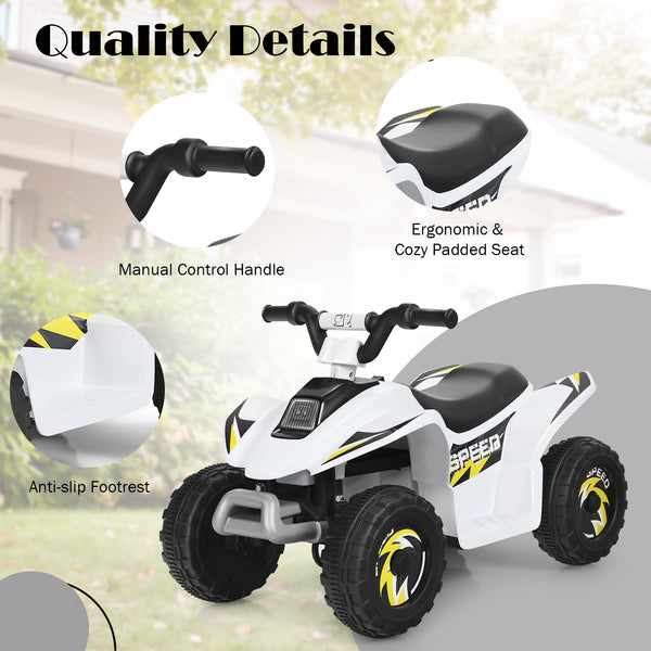 6V Kids Electric ATV 4 Wheels Ride-On Toy - Rechargeable