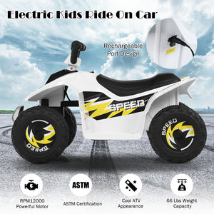 6V Kids Electric ATV 4 Wheels Ride-On Toy - Rechargeable