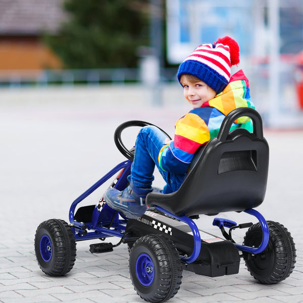 4 Wheel Pedal Powered Ride On with Adjustable Seat - Educational for Kids