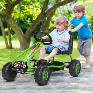 4 Wheel Pedal Powered Ride On with Adjustable Seat - Educational for Kids