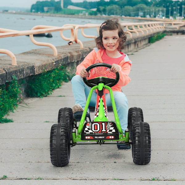 4 Wheel Pedal Powered Ride On with Adjustable Seat - Educational for Kids
