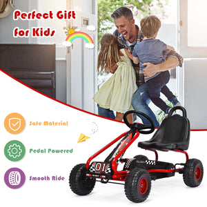 4 Wheel Pedal Powered Ride On with Adjustable Seat - Educational for Kids