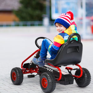 4 Wheel Pedal Powered Ride On with Adjustable Seat - Educational for Kids