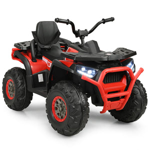 12V kids electric ATV quad with MP3, LED lights, perfect for outdoor fun and adventure. Angle 11 view.
