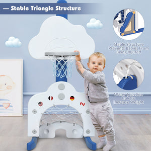 3-in-1 Kids Basketball Hoop Set with Balls - Adjustable Height