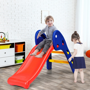 2 Step Children Folding Plastic Slide - Fun and safe outdoor toy for kids, perfect for playtime adventures.